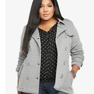 Torrid Fleece Double-Breasted Peacoat